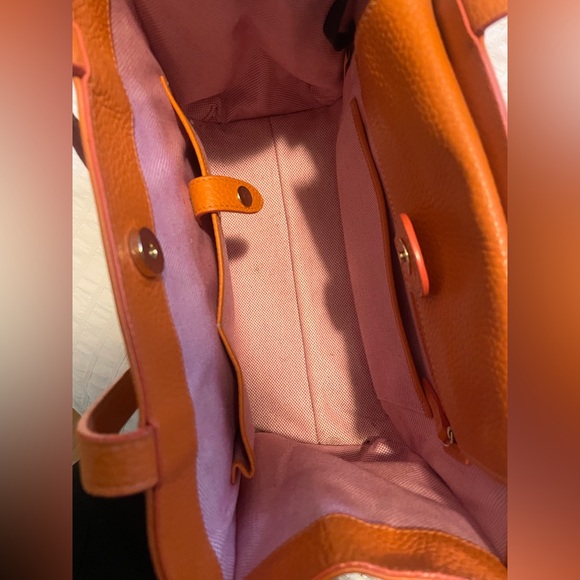 RARE Dooney and Bourke Orange Leather Shoulder Bag - Picture 11 of 12